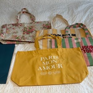 Four Sézane Tote Bags